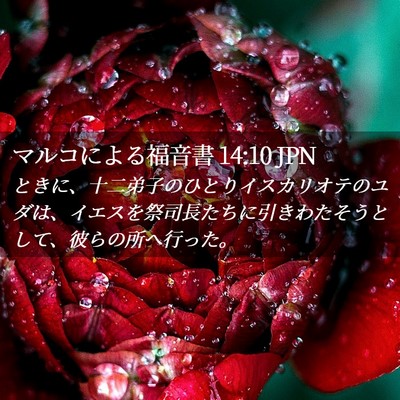 Picture 02 - マルコによる福音書 14:10 JPN - ときに、十二弟子のひとりイスカリ - Bible Verse Picture