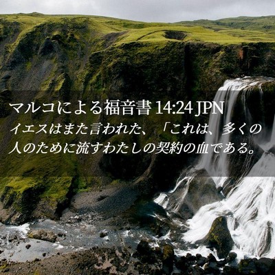 Picture 02 - マルコによる福音書 14:24 JPN - イエスはまた言われた、「これは、 - Bible Verse Picture