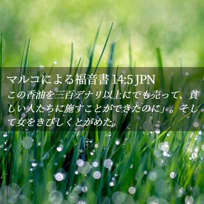 Picture 02 - マルコによる福音書 14:5 JPN - この香油を三百デナリ以上にでも売 - Bible Verse Picture