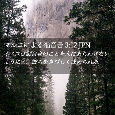 Picture 02 - マルコによる福音書 3:12 JPN - イエスは御自身のことを人にあらわ - Bible Verse Picture