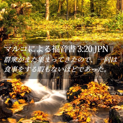 Picture 02 - マルコによる福音書 3:20 JPN - 群衆がまた集まってきたので、一同 - Bible Verse Picture