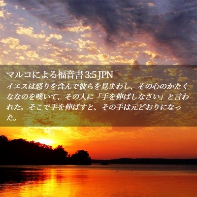 Picture 02 - マルコによる福音書 3:5 JPN - イエスは怒りを含んで彼らを見まわ - Bible Verse Picture