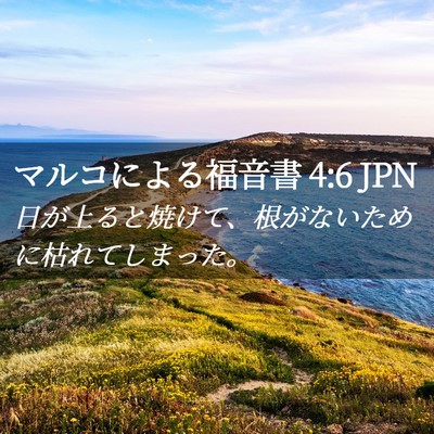 Picture 02 - マルコによる福音書 4:6 JPN - 日が上ると焼けて、根がないために - Bible Verse Picture