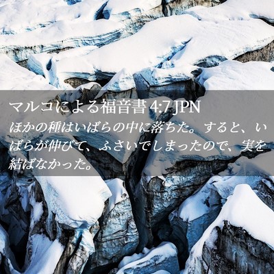 Picture 02 - マルコによる福音書 4:7 JPN - ほかの種はいばらの中に落ちた。す - Bible Verse Picture