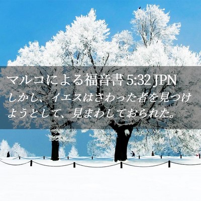 Picture 02 - マルコによる福音書 5:32 JPN - しかし、イエスはさわった者を見つ - Bible Verse Picture
