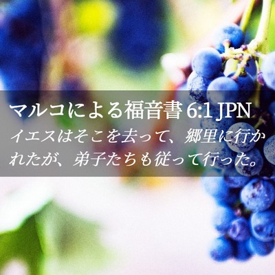 Picture 02 - マルコによる福音書 6:1 JPN - イエスはそこを去って、郷里に行か - Bible Verse Picture