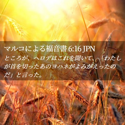 Picture 02 - マルコによる福音書 6:16 JPN - ところが、ヘロデはこれを聞いて、 - Bible Verse Picture