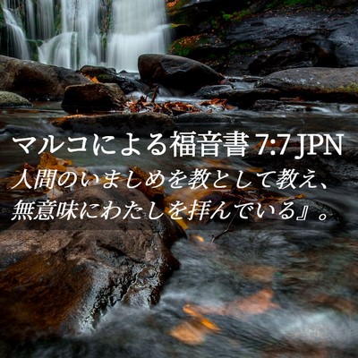 Picture 02 - マルコによる福音書 7:7 JPN - 人間のいましめを教として教え、無 - Bible Verse Picture
