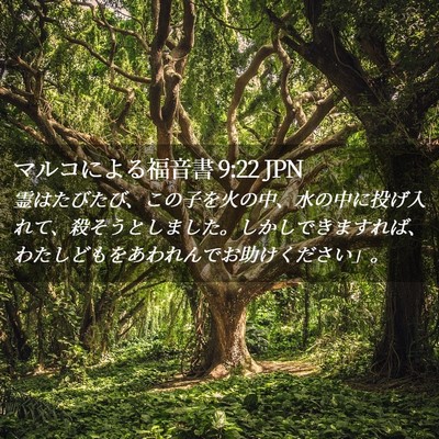 Picture 02 - マルコによる福音書 9:22 JPN - 霊はたびたび、この子を火の中、水 - Bible Verse Picture