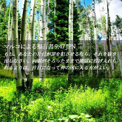 Picture 02 - マルコによる福音書 9:47 JPN - もし、あなたの片目が罪を犯させる - Bible Verse Picture