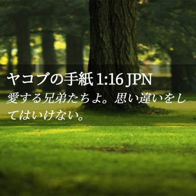 Picture 02 - ヤコブの手紙 1:16 JPN - 愛する兄弟たちよ。思い違いをして - Bible Verse Picture