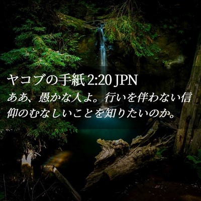 Picture 02 - ヤコブの手紙 2:20 JPN - ああ、愚かな人よ。行いを伴わない - Bible Verse Picture