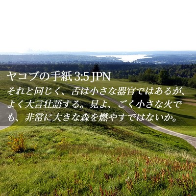 Picture 02 - ヤコブの手紙 3:5 JPN - それと同じく、舌は小さな器官では - Bible Verse Picture