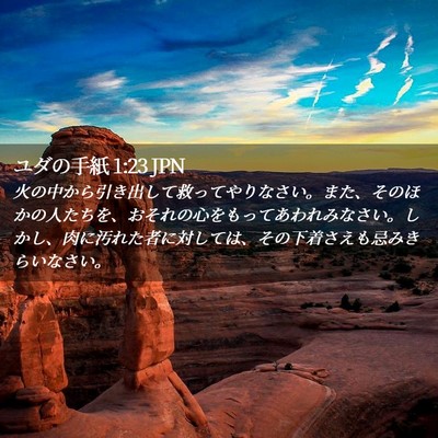 Picture 02 - ユダの手紙 1:23 JPN - 火の中から引き出して救ってやりな - Bible Verse Picture