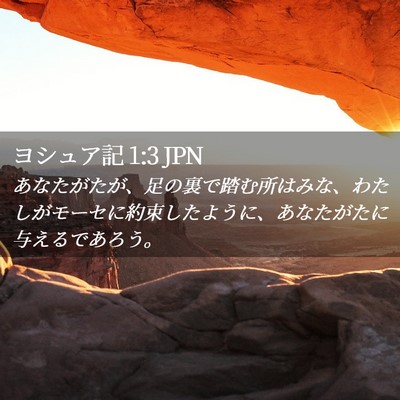 Picture 02 - ヨシュア記 1:3 JPN - あなたがたが、足の裏で踏む所はみ - Bible Verse Picture