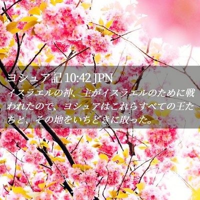 Picture 02 - ヨシュア記 10:42 JPN - イスラエルの神、主がイスラエルの - Bible Verse Picture