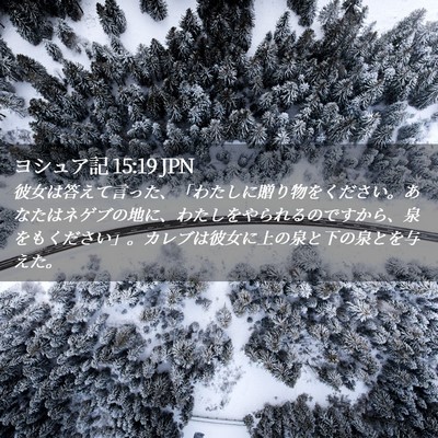 Picture 02 - ヨシュア記 15:19 JPN - 彼女は答えて言った、「わたしに贈 - Bible Verse Picture