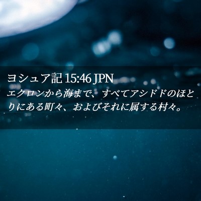 Picture 02 - ヨシュア記 15:46 JPN - エクロンから海まで、すべてアシド - Bible Verse Picture