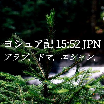 Picture 02 - ヨシュア記 15:52 JPN - アラブ、ドマ、エシャン、 - Bible Verse Picture