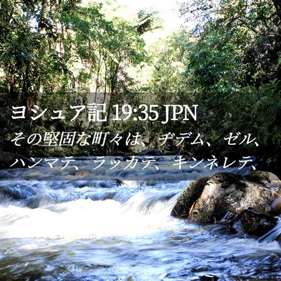 Picture 02 - ヨシュア記 19:35 JPN - その堅固な町々は、ヂデム、ゼル、 - Bible Verse Picture
