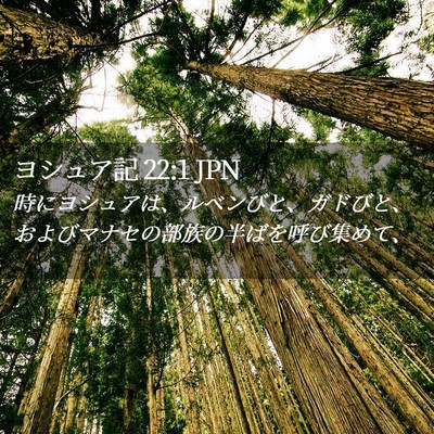 Picture 02 - ヨシュア記 22:1 JPN - 時にヨシュアは、ルベンびと、ガド - Bible Verse Picture