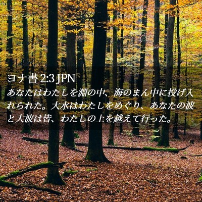 Picture 02 - ヨナ書 2:3 JPN - あなたはわたしを淵の中、海のまん - Bible Verse Picture