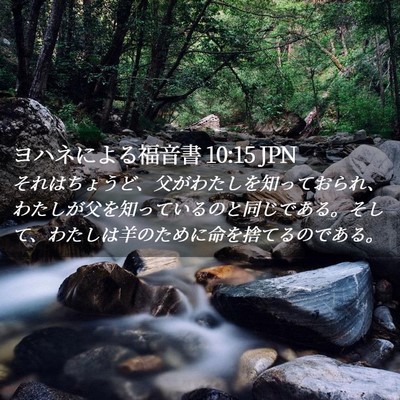 Picture 02 - ヨハネによる福音書 10:15 JPN - それはちょうど、父がわたしを知っ - Bible Verse Picture