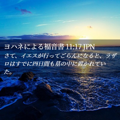 Picture 02 - ヨハネによる福音書 11:17 JPN - さて、イエスが行ってごらんになる - Bible Verse Picture