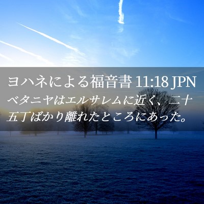 Picture 02 - ヨハネによる福音書 11:18 JPN - ベタニヤはエルサレムに近く、二十 - Bible Verse Picture