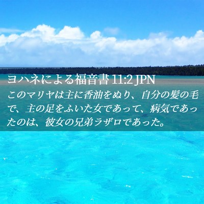 Picture 02 - ヨハネによる福音書 11:2 JPN - このマリヤは主に香油をぬり、自分 - Bible Verse Picture
