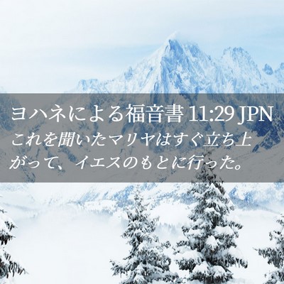 Picture 02 - ヨハネによる福音書 11:29 JPN - これを聞いたマリヤはすぐ立ち上が - Bible Verse Picture