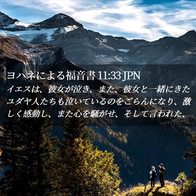 Picture 02 - ヨハネによる福音書 11:33 JPN - イエスは、彼女が泣き、また、彼女 - Bible Verse Picture