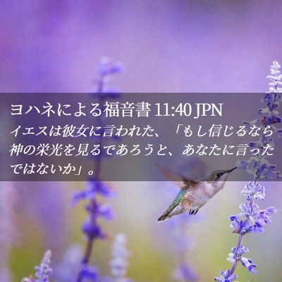 Picture 02 - ヨハネによる福音書 11:40 JPN - イエスは彼女に言われた、「もし信 - Bible Verse Picture