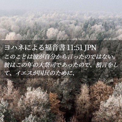 Picture 02 - ヨハネによる福音書 11:51 JPN - このことは彼が自分から言ったので - Bible Verse Picture