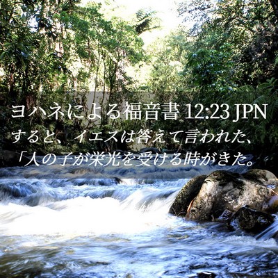 Picture 02 - ヨハネによる福音書 12:23 JPN - すると、イエスは答えて言われた、 - Bible Verse Picture