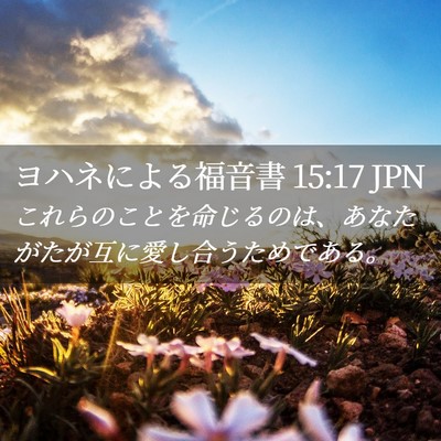 Picture 02 - ヨハネによる福音書 15:17 JPN - これらのことを命じるのは、あなた - Bible Verse Picture