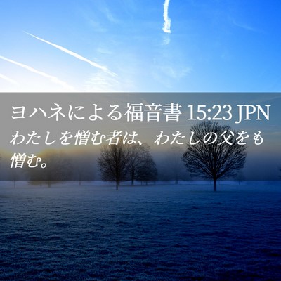 Picture 02 - ヨハネによる福音書 15:23 JPN - わたしを憎む者は、わたしの父をも - Bible Verse Picture