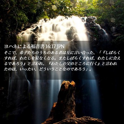Picture 02 - ヨハネによる福音書 16:17 JPN - そこで、弟子たちのうちのある者は - Bible Verse Picture