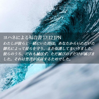 Picture 02 - ヨハネによる福音書 17:12 JPN - わたしが彼らと一緒にいた間は、あ - Bible Verse Picture