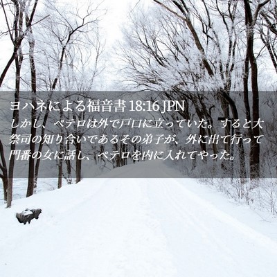 Picture 02 - ヨハネによる福音書 18:16 JPN - しかし、ペテロは外で戸口に立って - Bible Verse Picture