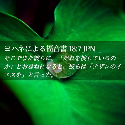 Picture 02 - ヨハネによる福音書 18:7 JPN - そこでまた彼らに、「だれを捜して - Bible Verse Picture