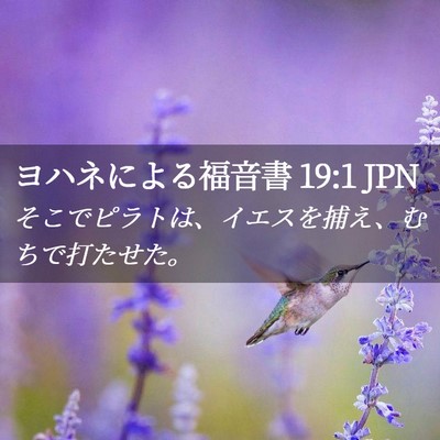 Picture 02 - ヨハネによる福音書 19:1 JPN - そこでピラトは、イエスを捕え、む - Bible Verse Picture
