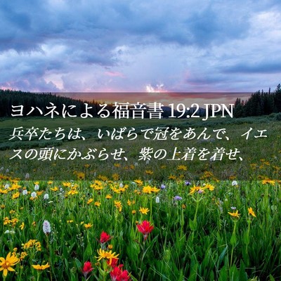 Picture 02 - ヨハネによる福音書 19:2 JPN - 兵卒たちは、いばらで冠をあんで、 - Bible Verse Picture