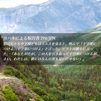 Picture 02 - ヨハネによる福音書 19:6 JPN - 祭司長たちや下役どもはイエスを見 - Bible Verse Picture
