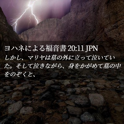 Picture 02 - ヨハネによる福音書 20:11 JPN - しかし、マリヤは墓の外に立って泣 - Bible Verse Picture