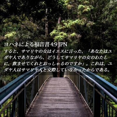 Picture 02 - ヨハネによる福音書 4:9 JPN - すると、サマリヤの女はイエスに言 - Bible Verse Picture