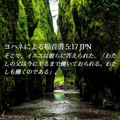 Picture 02 - ヨハネによる福音書 5:17 JPN - そこで、イエスは彼らに答えられた - Bible Verse Picture