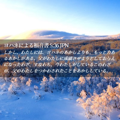 Picture 02 - ヨハネによる福音書 5:36 JPN - しかし、わたしには、ヨハネのあか - Bible Verse Picture