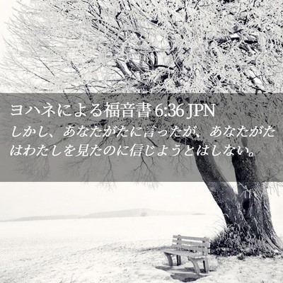 Picture 02 - ヨハネによる福音書 6:36 JPN - しかし、あなたがたに言ったが、あ - Bible Verse Picture