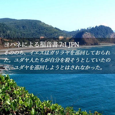 Picture 02 - ヨハネによる福音書 7:1 JPN - そののち、イエスはガリラヤを巡回 - Bible Verse Picture